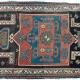 Antique Kazak Caucasian Prayer Rug hand-spun wool natural dyes
