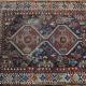 Antique Afshar Tribal Persian Rug with natural dyes