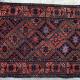 Antique Baluch Taimuri Mushwani Tribal Prayer Rug Afghaistan