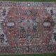 Old Heriz Persian Carpet floral hand-spun wool