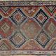 Antique Qashqa'i tribal Persian rug