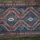 Antique Tribal Qashqa'i Persian Rug natural dyes hand-spun wool