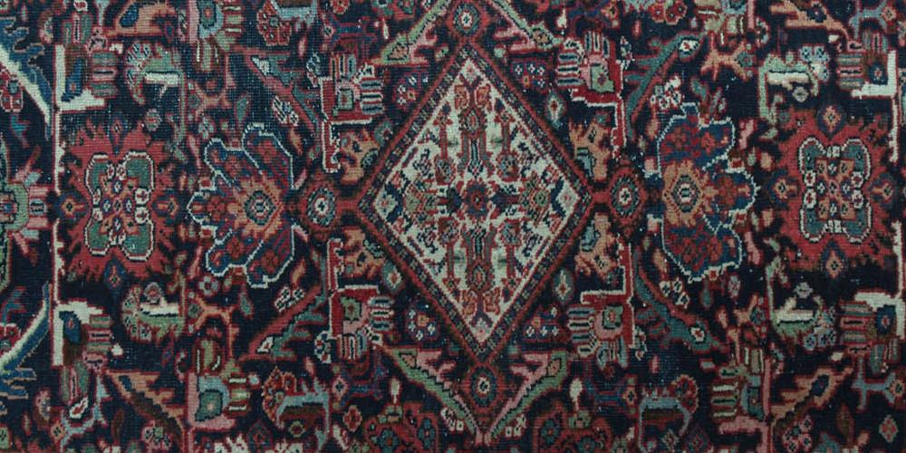 Antique Persian Bidjar Rug hand-spun wool natural dyes