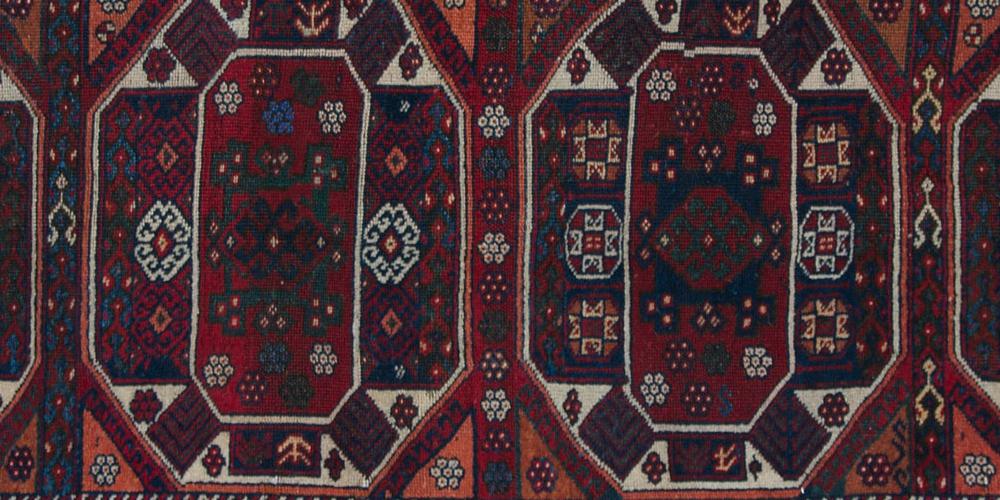 Antique Anatolian Holbein Turkish tribal rug