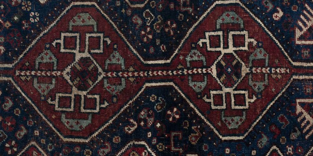 Afshar or Qashqa'i Persian Tribal rug hand-spun wool