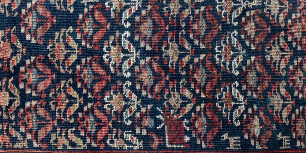 Antique Daghestan Caucasion Tribal Rug natural dyes hand-spun wool