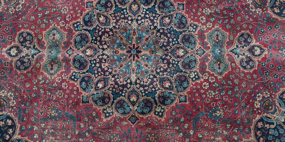 Antique Mashad Khorrosan Persian Carpet natural dyes