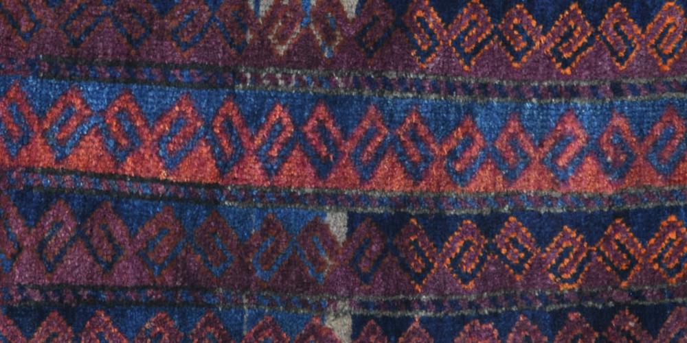 Baluch Afghan Tribal Rug hand-spun wool
