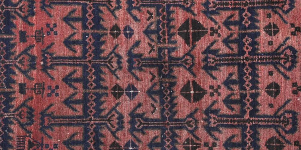 Baluch Afghan Tribal Rug hand-spun wool