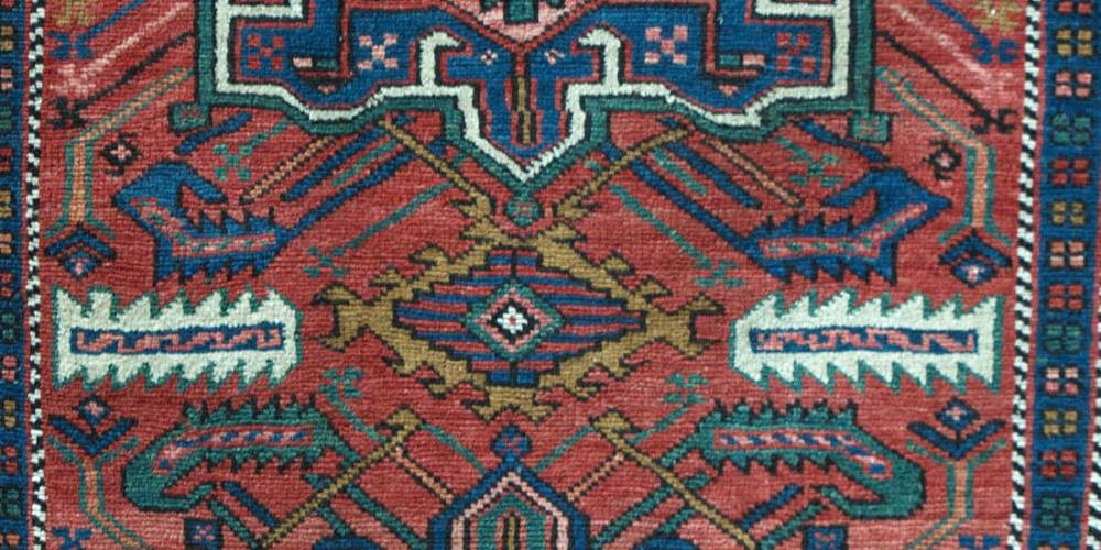 Kazak Caucasian Old Rug hand-spun wool