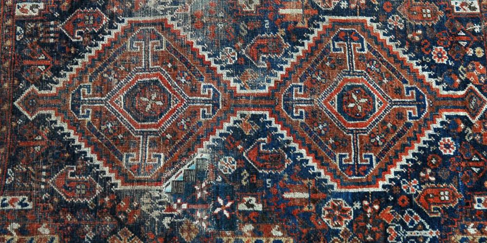 Antique Afshar Tribal Persian Rug with natural dyes