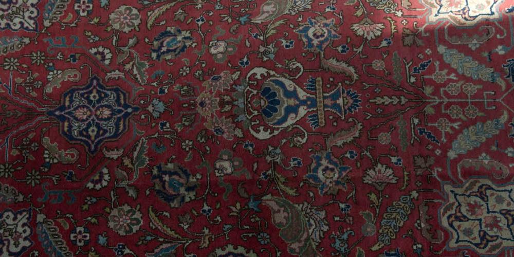 Tabriz Persian Rug old hand-spun wool