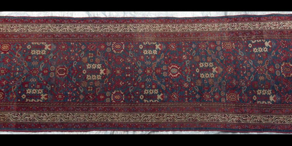 Antique Serabend Persian Runner natural dyes hand-spun wool