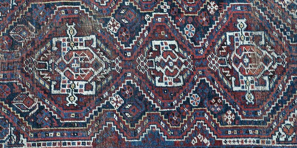 Antique Qashqa'i tribal Persian rug