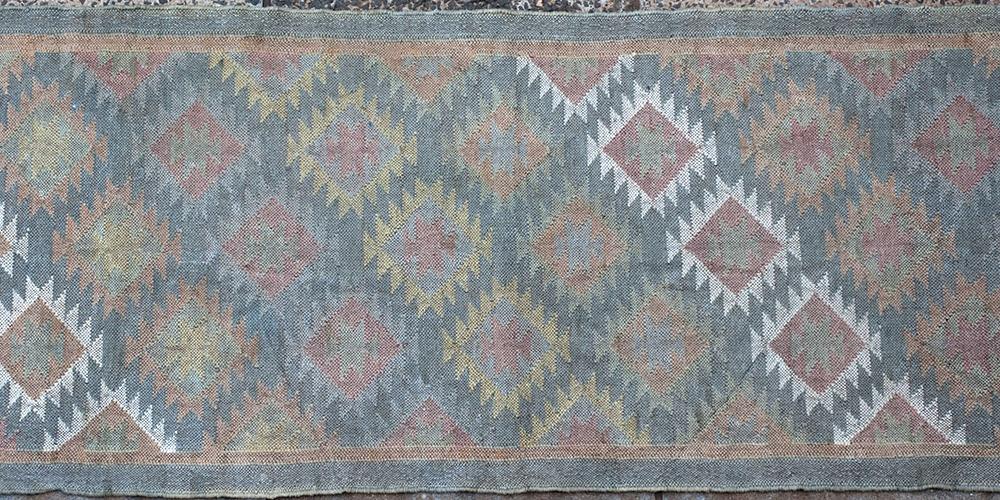 An Afghan kilim runner