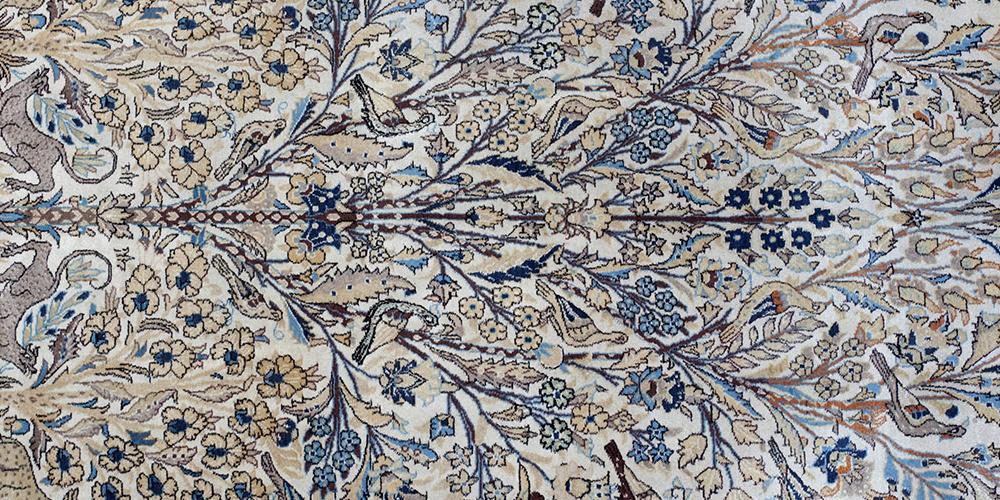 Old Qum or Ghom Persian carpet
