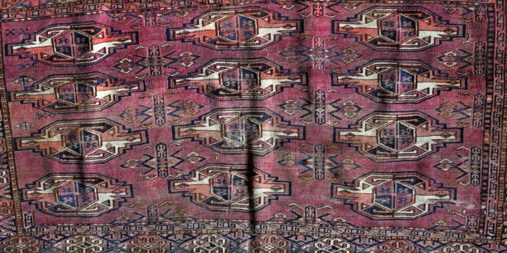antique tekke turkoman juval or large storage bag