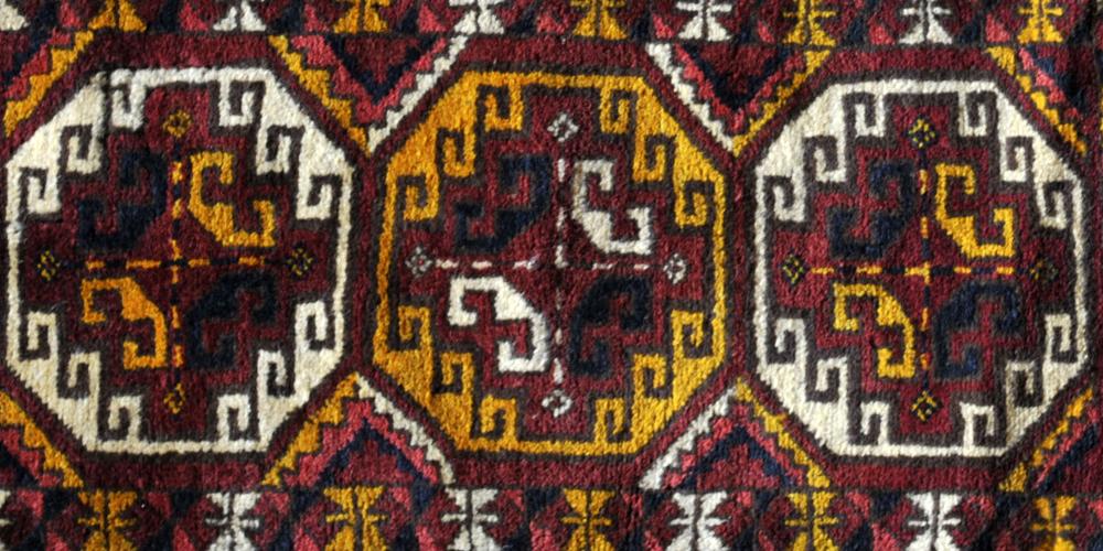 old Uzbek torba or small bagface/trapping