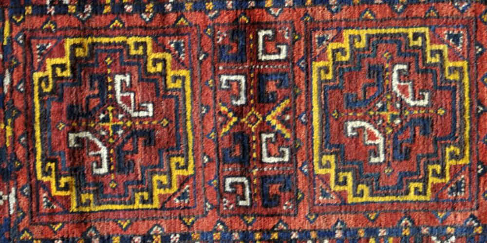 old Uzbek torba or small bagface/trapping