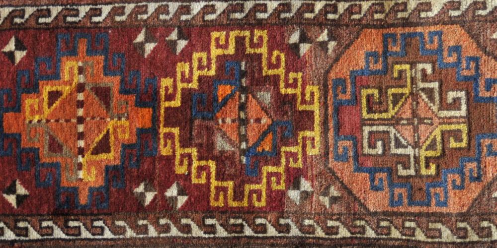 old Uzbek torba or small bagface/trapping