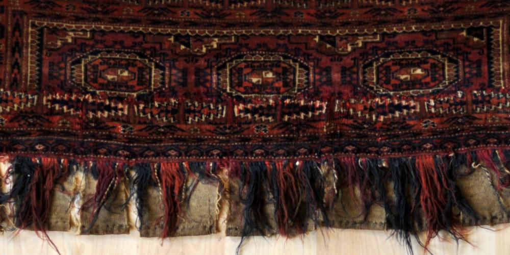 antique tekke turkoman torba or small storage bagface