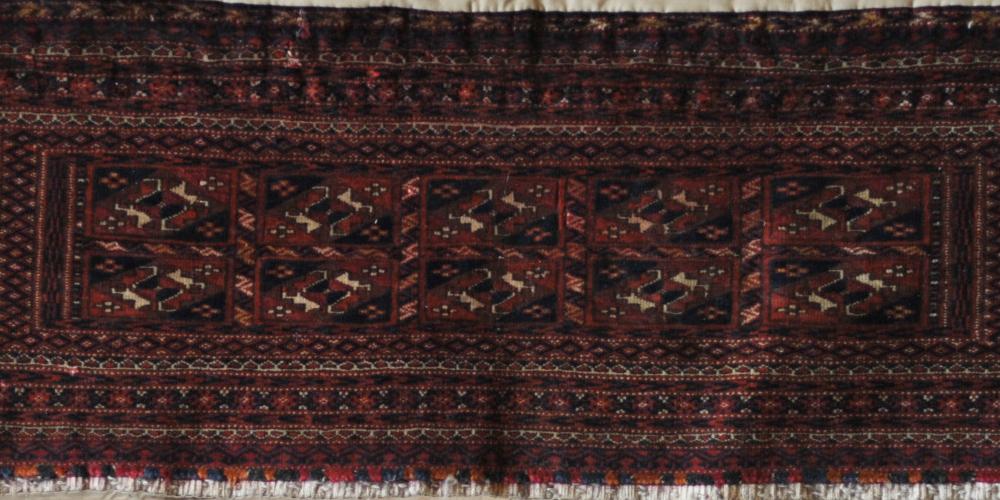 antique tekke turkoman torba or small storage bagface