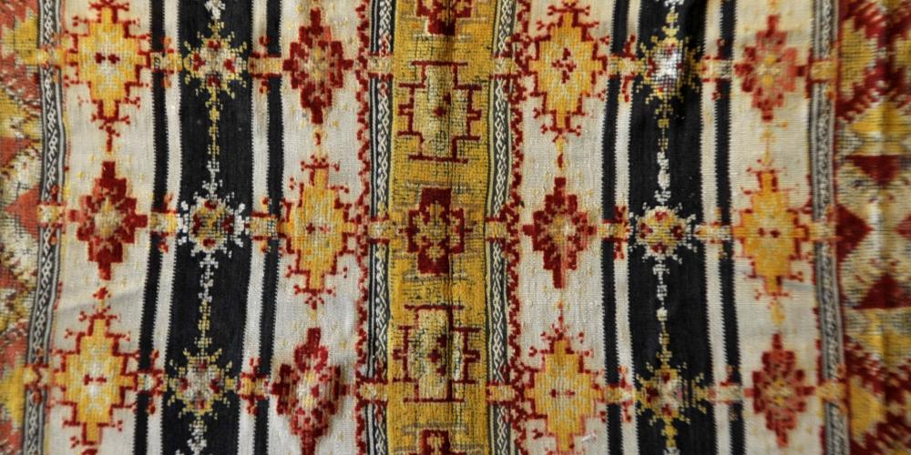 Old or antique Moroccan Ait Ouaouzguite tribal rug