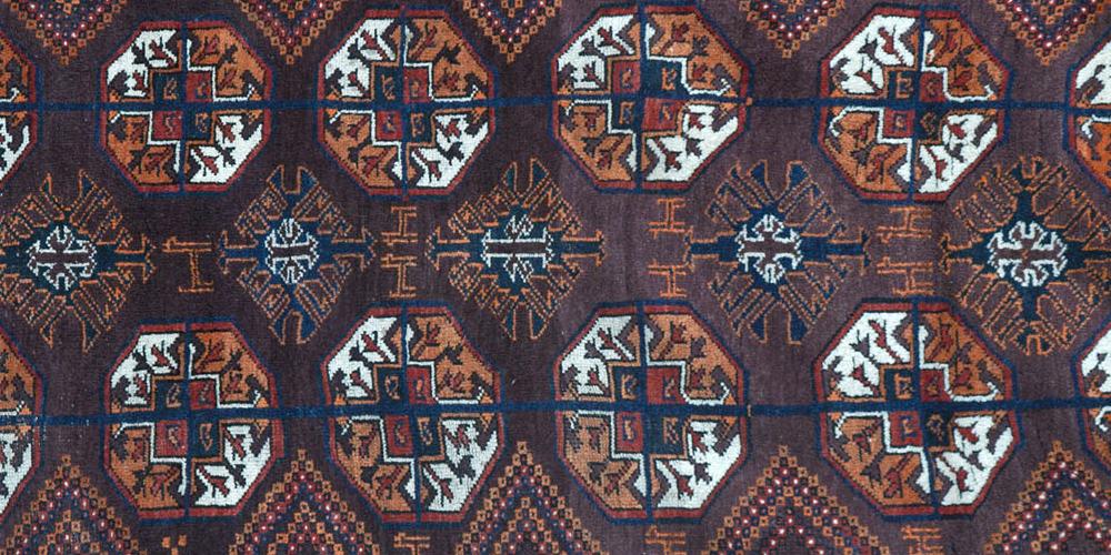 Old Baluch Turkoman design Persian rug