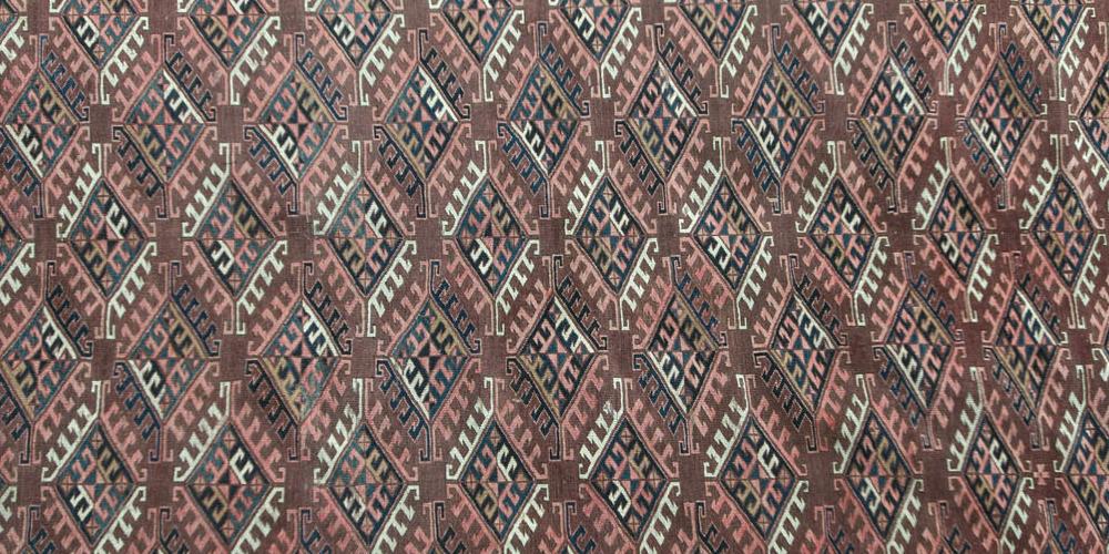Antique Yomut Turkoman Turkmenistan Carpet