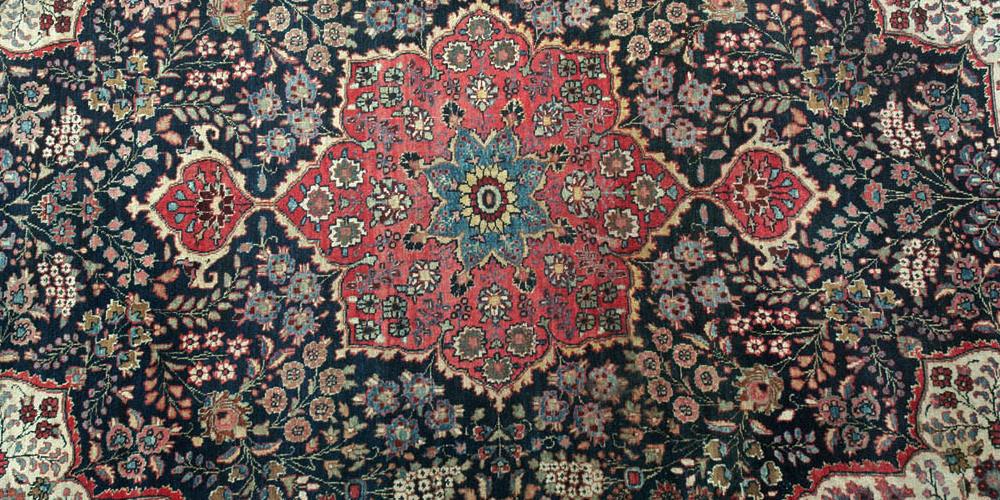 Antique Meshed or Mashad Khorossan Persian Carpet