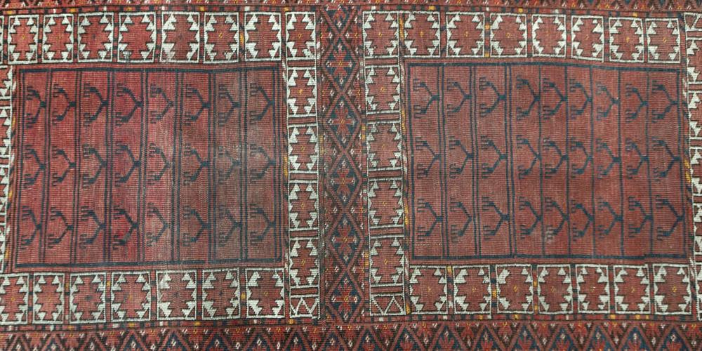 Antique Afghan Kizilayak Hatchlu or Engsi rug