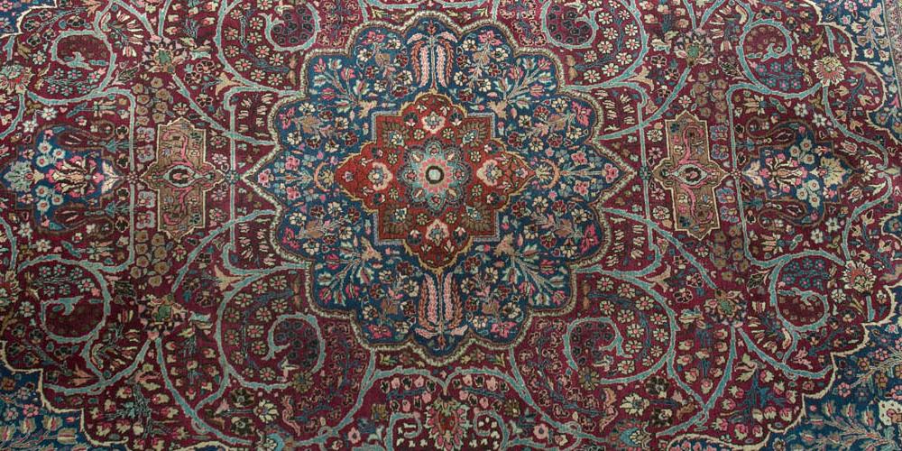 Antique Meshed or Mashad Khorossan Persian Carpet