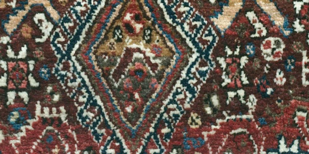 Old or antique Qashqa'i or Kamseh khorjin or saddle bag