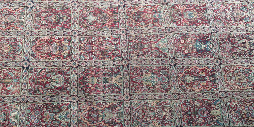 Antique Kerman or Khorasan Persian Carpet