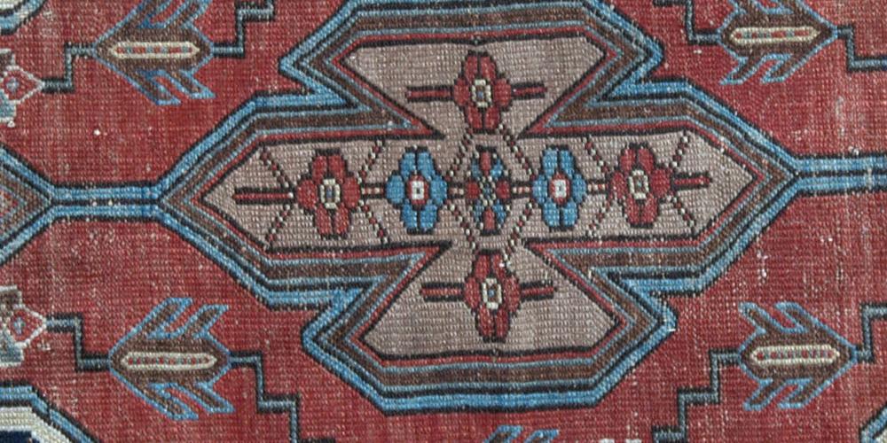 Antique Mazlaghan Persian Rug