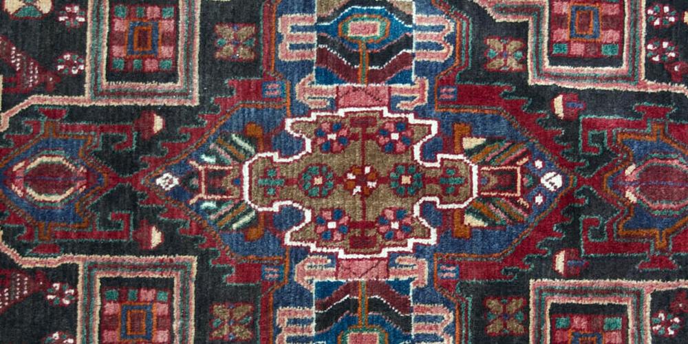 Tribal Qashqa'i Rug with animal motifs