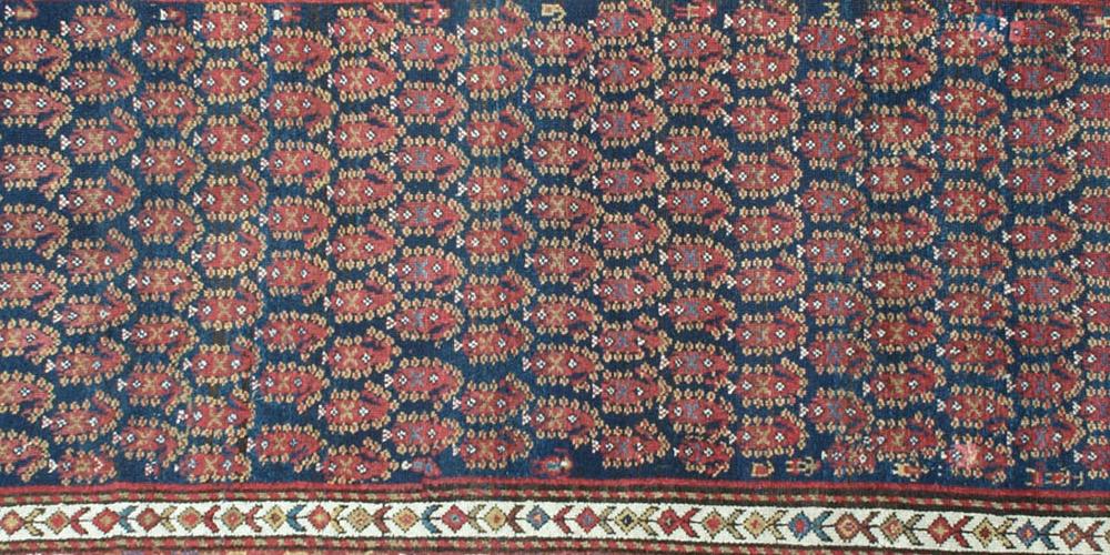 Antique Malayer or Serabend Persian Runner