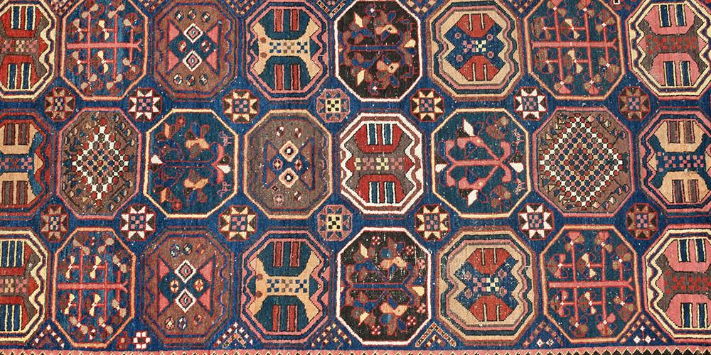 Antique Bakhtiari Persian tribal long rug