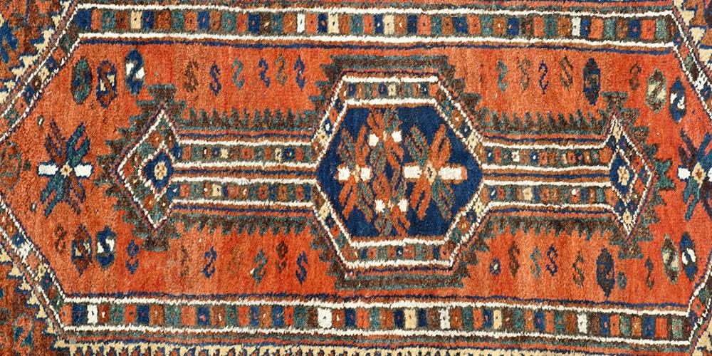 Old or antique Qashqa'i Tribal Persian rug