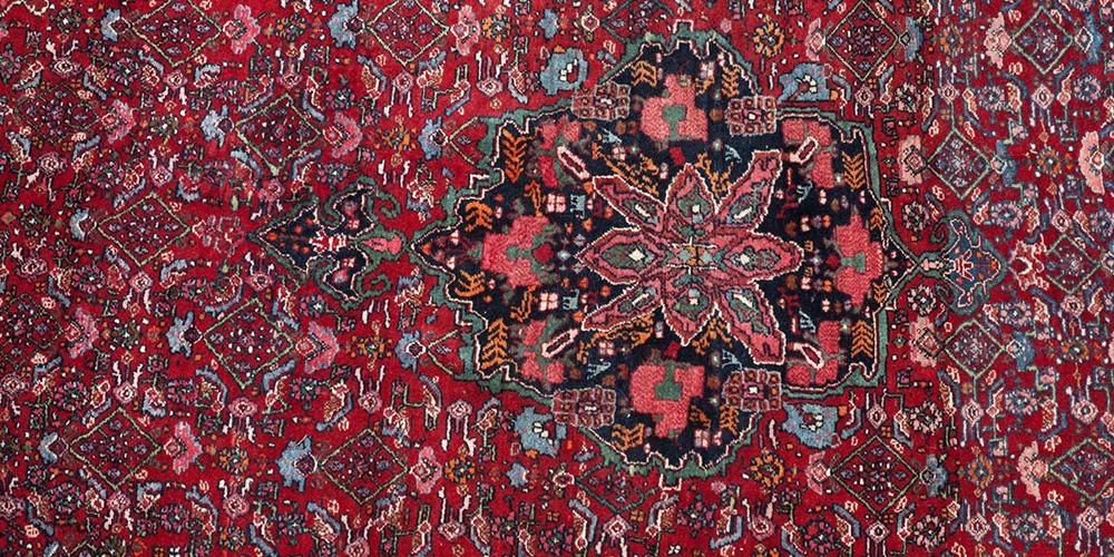 Old Kurdish Bijar Persian rug