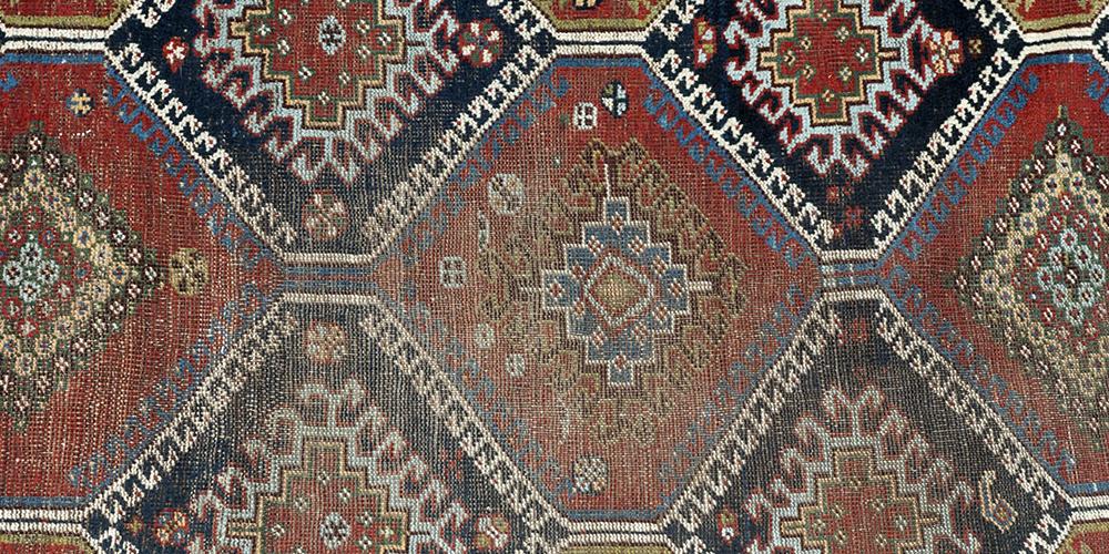 Antique Qashqa'i tribal Persian rug