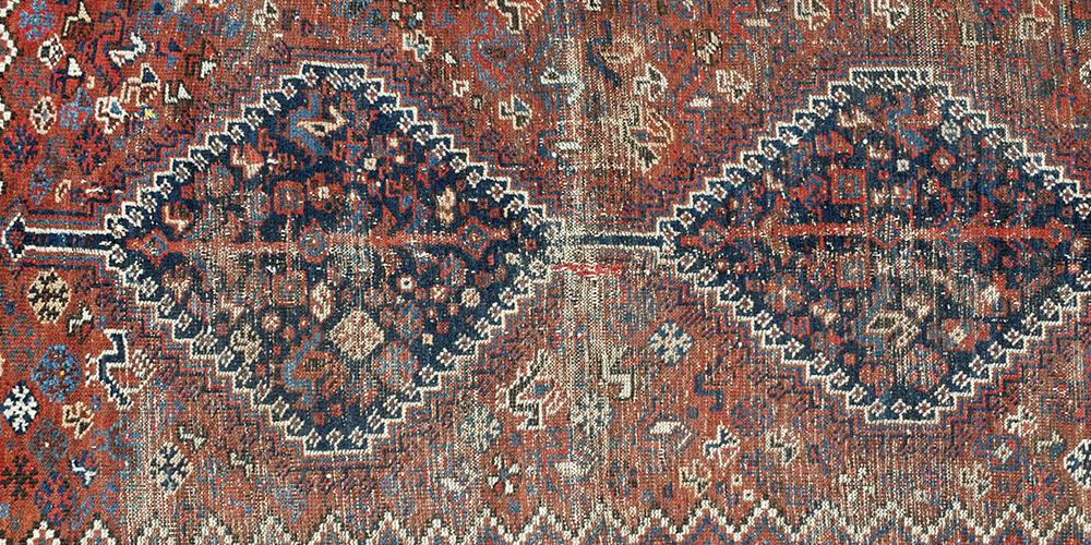 Antique Kamseh Confederacy Persian tribal rug