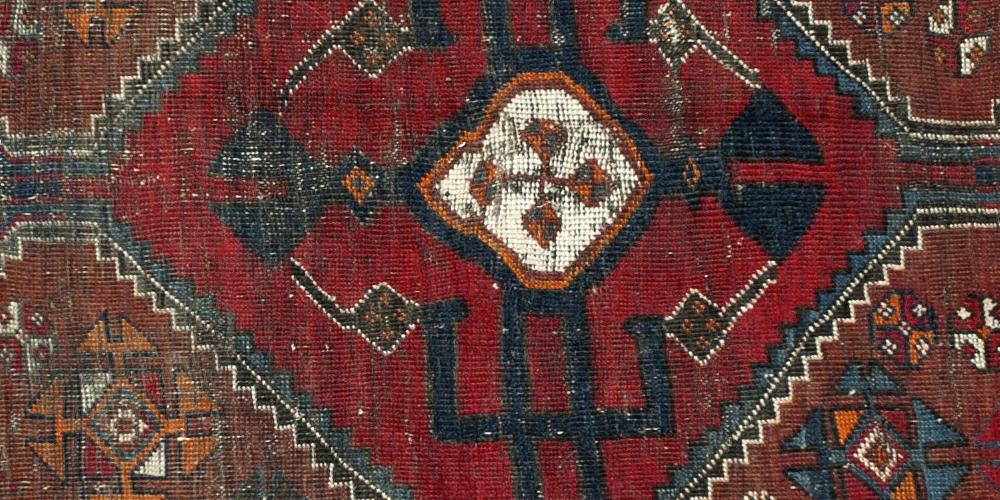 Antique Qashqa'i tribal Persian rug