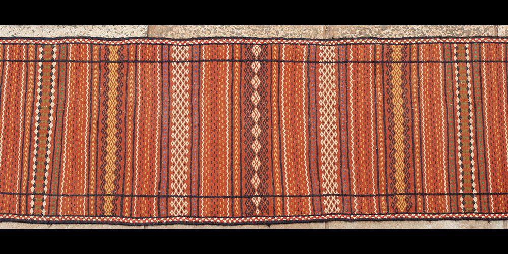 Modern Afghan or Afghan refugee kilim runner
