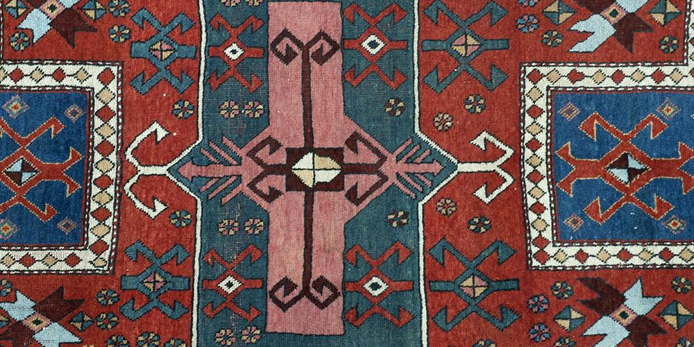 Antique Fachralo Kazak Armenian Caucasian tribal rug