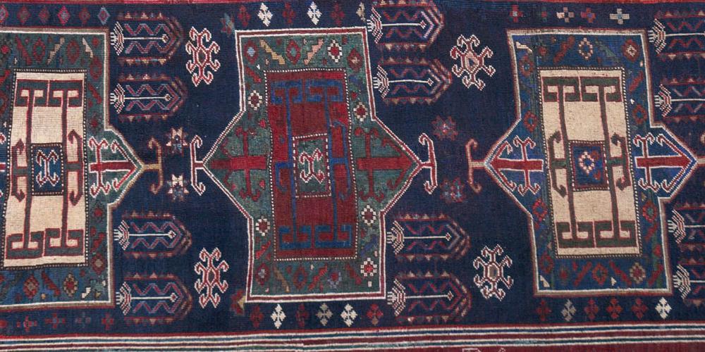 Antique Fashralo Kazak Caucasian Rug