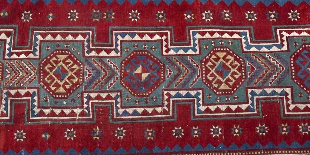 Antique Surahani Shirvan-Baku or Sewan Kazak Caucasian Rug