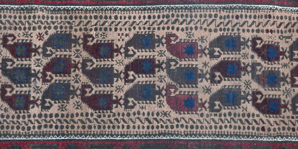 Old Baluch Afghan or Persian tribal rug