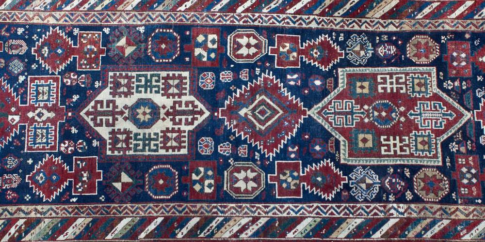 Antique Fachralo Kazak Caucasian Rug