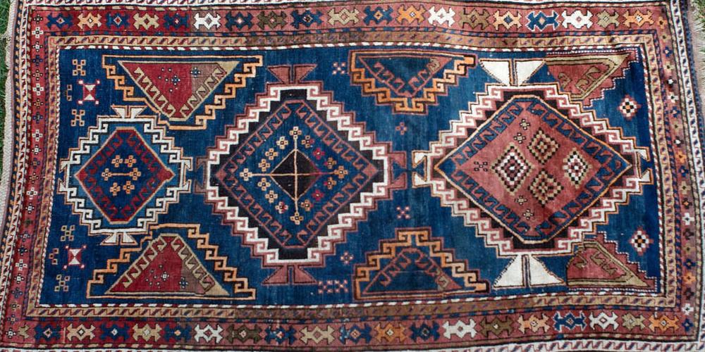 Antique Moghan or Kazak Caucasian rug